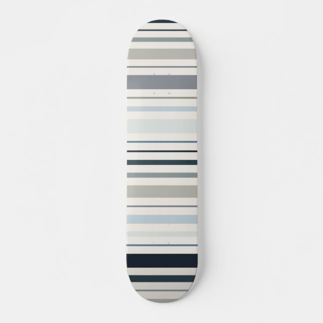 Skateboard Rayures côtières bleues (Devant)