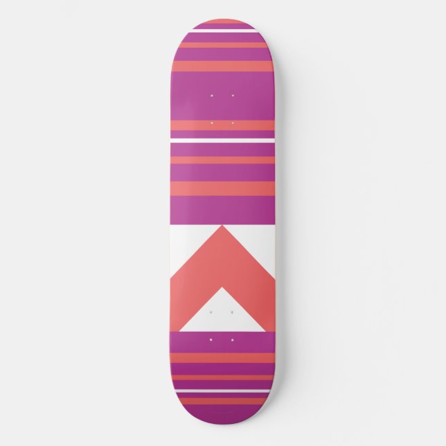 Skateboard Rayures minces pourpres (Recto)