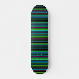 Skateboard Rayures néon colorées mignonnes
