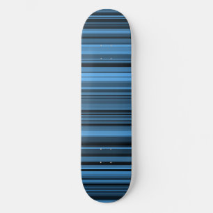 Skateboard Rayures Noir Bleu