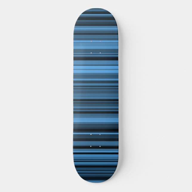Skateboard Rayures Noir Bleu (Recto)
