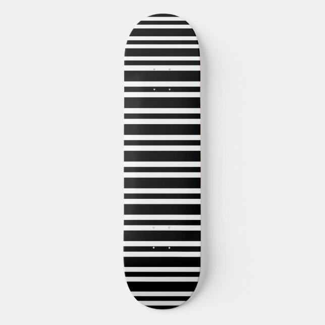 Skateboard Rayures noires et blanches motif sans couture (Recto)