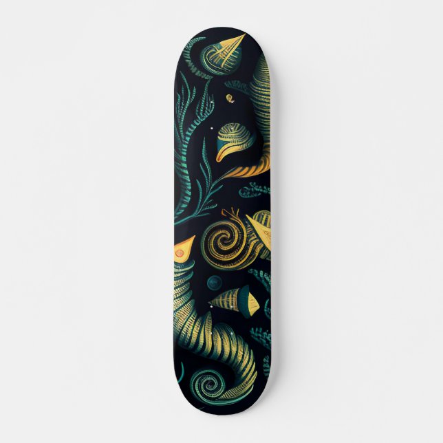 Skateboard Récifs dorés (Devant)