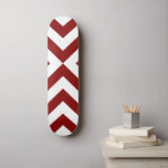 Skateboard Red and White Chevrons<br><div class="desc">Alternating dark red and white chevrons (V shapes) converge in this bold,  original geometric pattern. 

  Digitally created image. 
 Copyright © Claire E. Skinner. All rights reserved.</div>