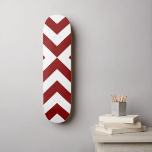 Skateboard Red and White Chevrons