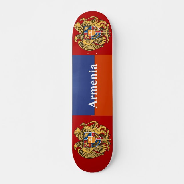 Skateboard Red Blue Orange Skate (Devant)