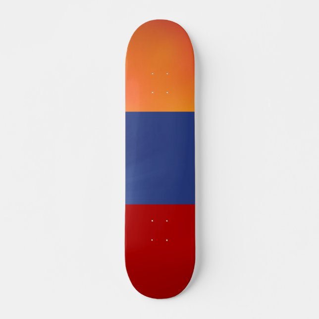 Skateboard Red Blue Orange Skate (Devant)