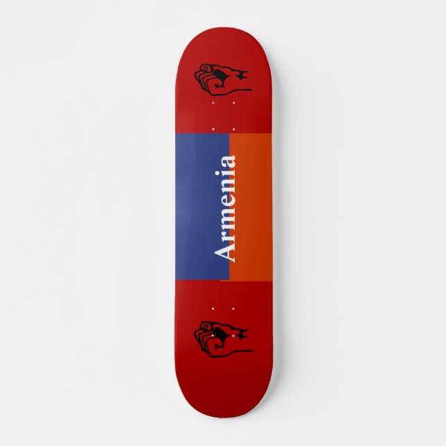 Skateboard Red Blue Orange Skate (Devant)
