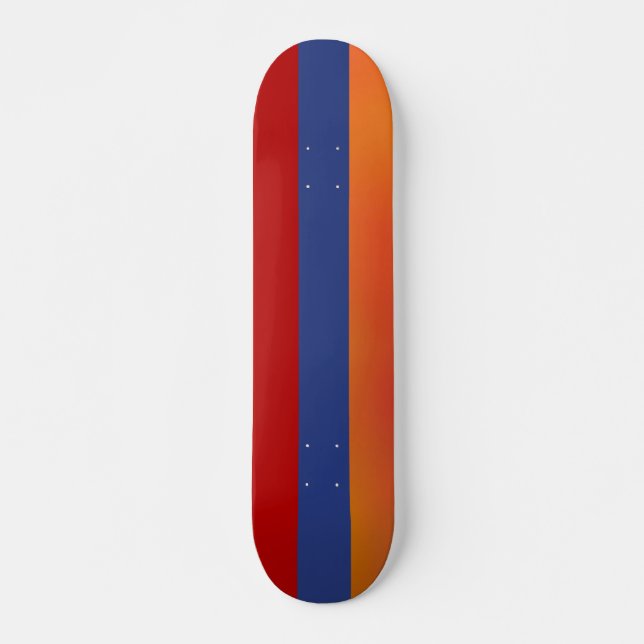 Skateboard Red Blue Orange Skate (Devant)