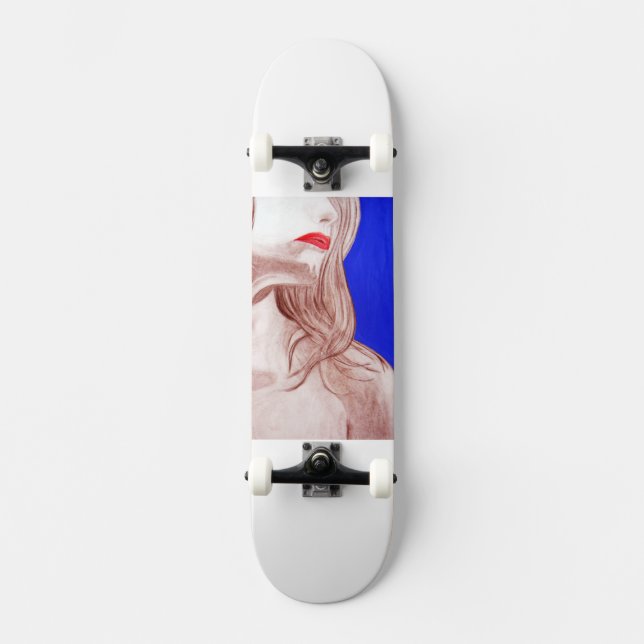 Skateboard ~Red Lips~ SKATE DECK, CUSTOMISEZ-LE ! (Recto)
