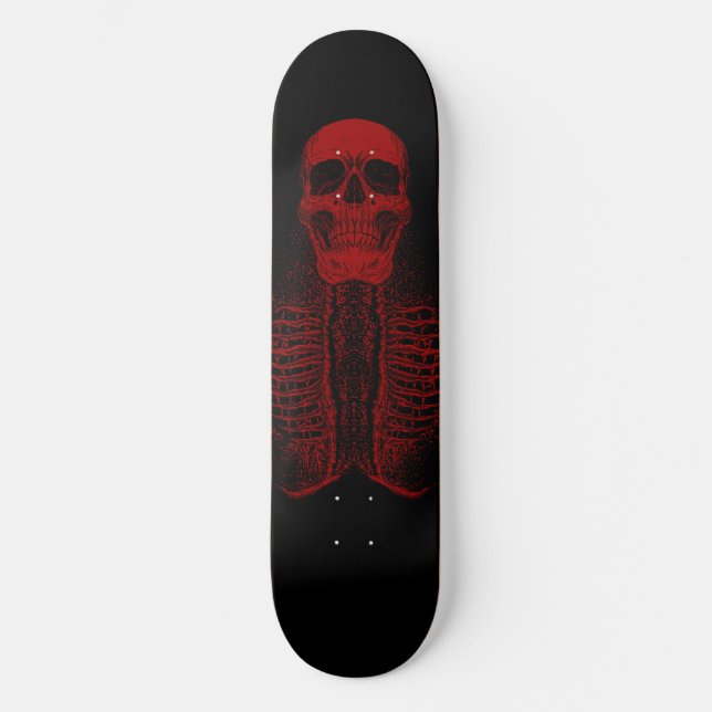 skateboard Red Skull Skeleton (Recto)