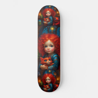 Skateboard Redhead Adventures: Girl, Colorful Little Monsters