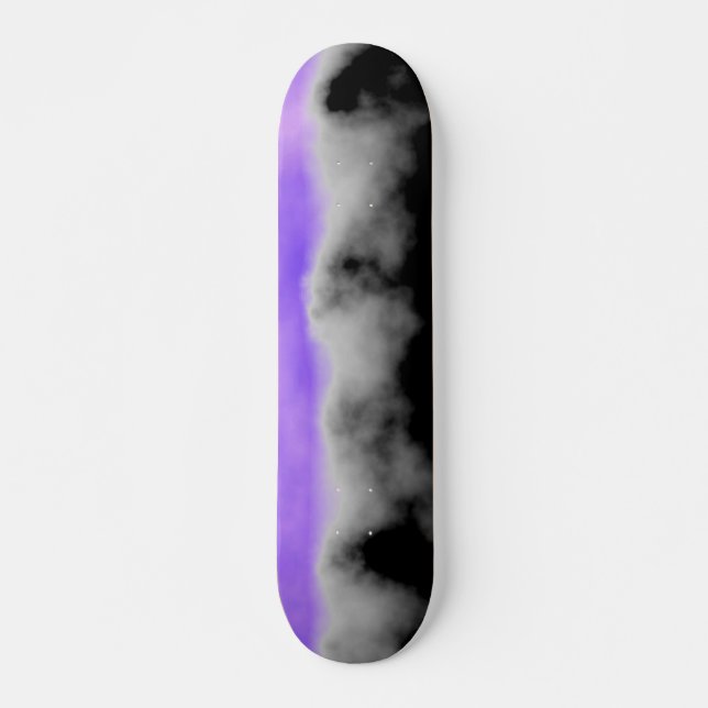 Skateboard Regard en cristal noir gris blanc de Geode Druzy (Devant)