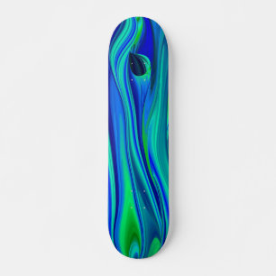 Skateboard regenbogen Abstrait à grün lila blau