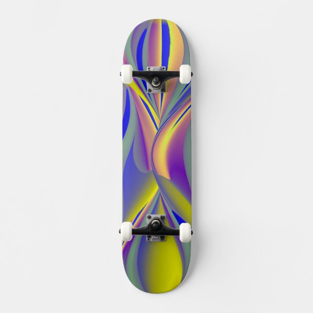 Skateboard Regenbogen Augen Abstrait (Recto)