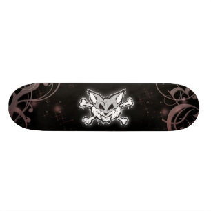 Skateboard renard et os croisés