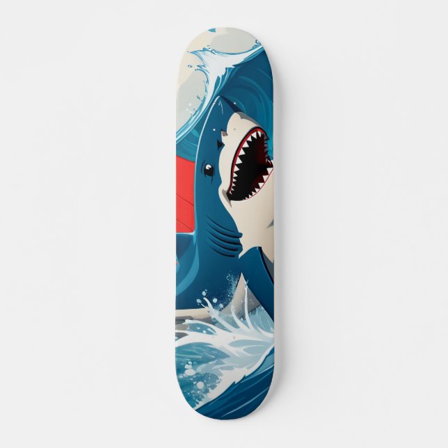 Skateboard Requin dans l'océan (Devant)