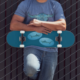 Skateboard Requin gris de récif, île Yap - Conception photogr