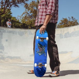 Skateboard Requin Océan Féroce Amusement Effrayant