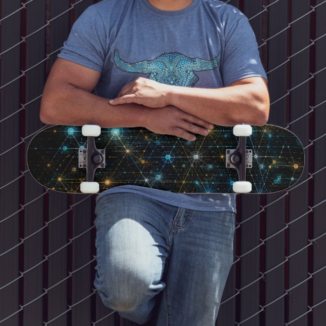Skateboard Réseau Nexus Quantique 3D (Extérieur 3)