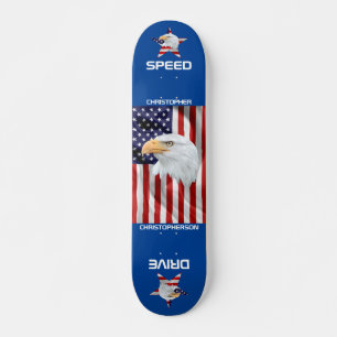 Skateboard Respectueux Aigle, Le Drapeau Américain, Patriotiq