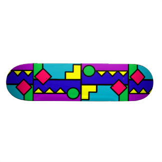 Skateboard Rétro bloc de la couleur 80s