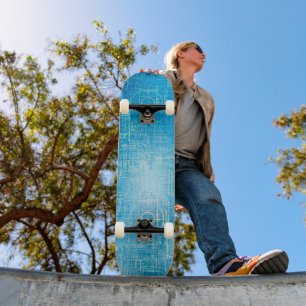 Skateboard Retro Blueprint Skboard Art