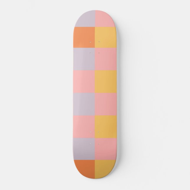 Skateboard Retro Check #1 #décoration #art (Recto)