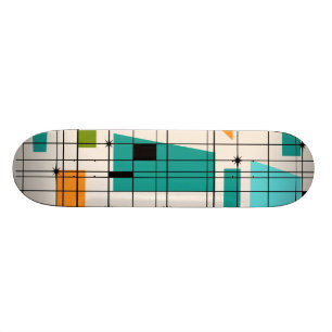 Skateboard Rétro grille et planche à roulettes de Starburst
