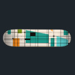 Skateboard Rétro grille et planche à roulettes de Starbursts<br><div class="desc">Ces rétros grille et planche à roulettes de Starbursts est où le style vintage rencontre le jour moderne. Il comporte un arrière - plan crème avec kitschy, outre des carrés de bon état de marche et des rectangles dans la sarcelle d'hiver, la turquoise, ce vert bleu-clair, orange, et d'avocat. Les...</div>