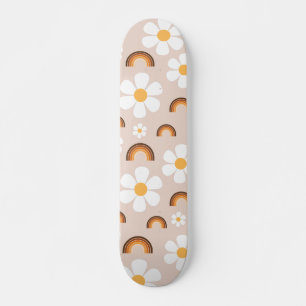 Skateboard Retro les années 70 Super Hippie Daisy & Terracott