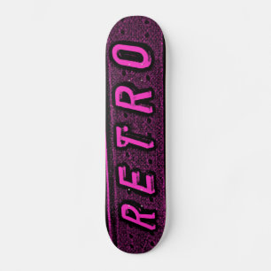 Skateboard Retro - Magenta et Noir