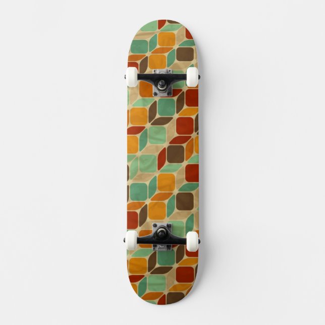 Skateboard Rétro motif géométrique 4 (Recto)