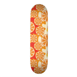 Skateboard Rétro motif orange d'agrume