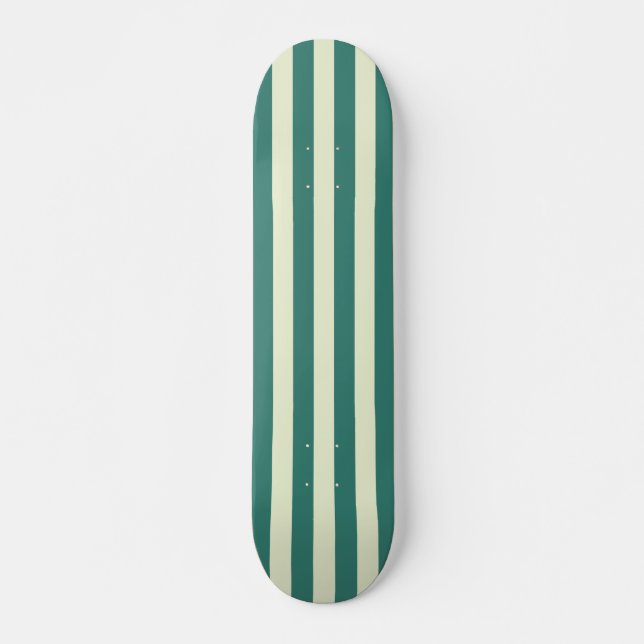 Skateboard Retro Preppy Sportswear Stripes - Retro Green (Devant)