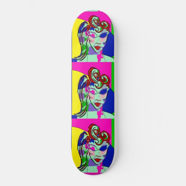 SKATEBOARD RETRO VINTAGE PETITE ART IMPRIMER POUR SKATEBOURG (Recto)