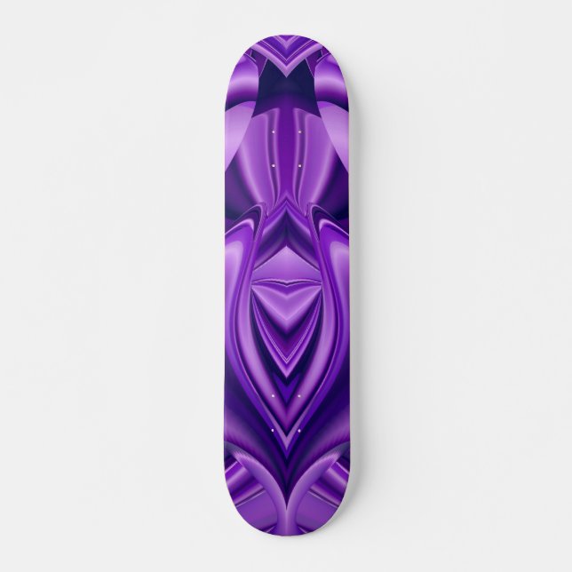 Skateboard Rêve de fleurs violettes, Imaginaire Abstrait Rain (Devant)