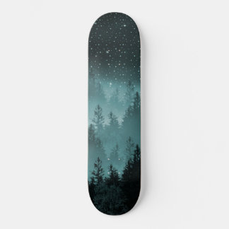 Skateboard Rêve de Galaxie de la Forêt turquoise #1 #décorati