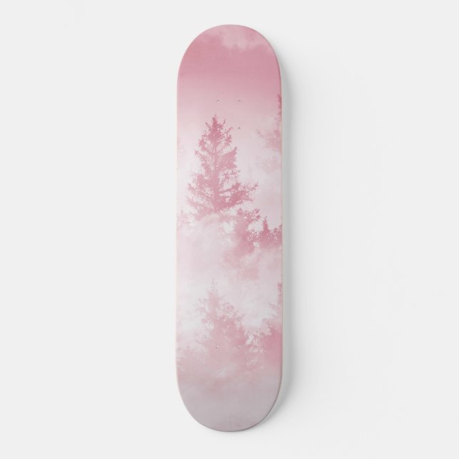 Skateboard Rêve de la forêt Viva Magenta #1 #mur #décoration  (Recto)
