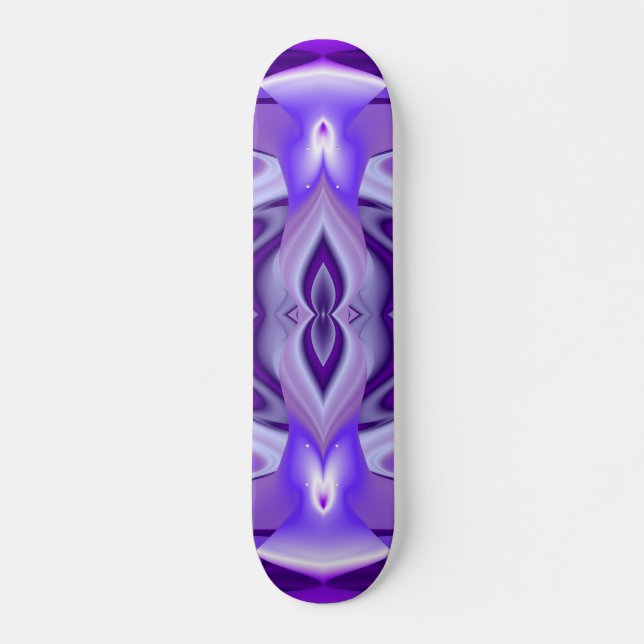 Skateboard Rêves de fleurs violettes (Devant)