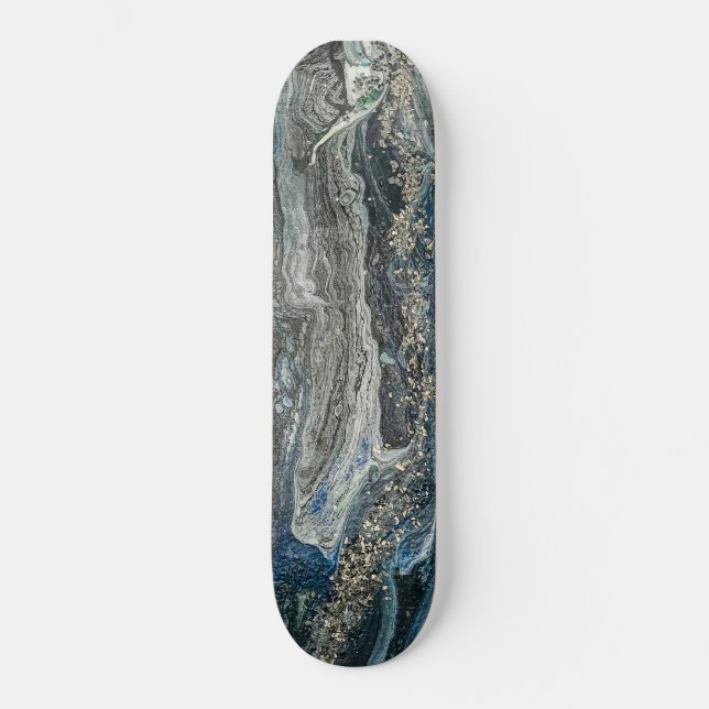 Skateboard Rêves de la peinture abstraite Ocean'20 (Recto)