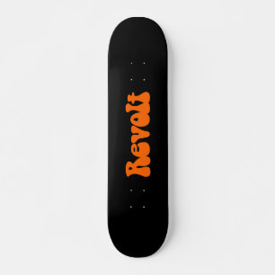 Skateboard Révolution - Orange sur Noir