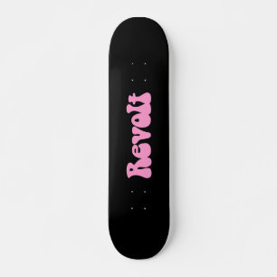 Skateboard Révolution - Rose sur Noir