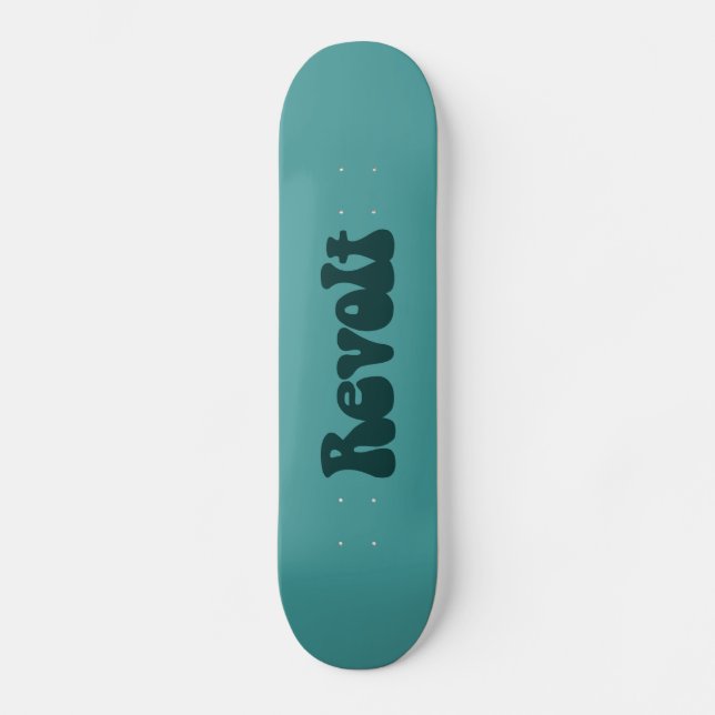 Skateboard Révolution - Vert foncé sur Vert océanique (Recto)