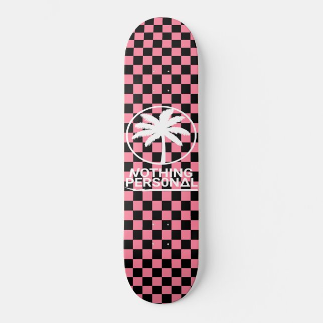 Skateboard Rien de personnel Vaporwave Motif à carreaux (Recto)