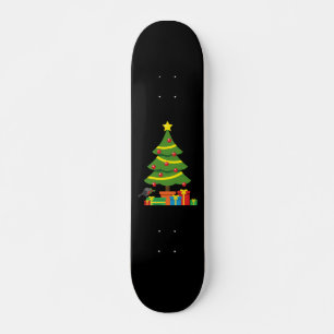 Skateboard Robin Et Coloré Présents Sous Arbre De Noël