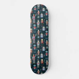 Skateboard Robots style rétro des années 1950