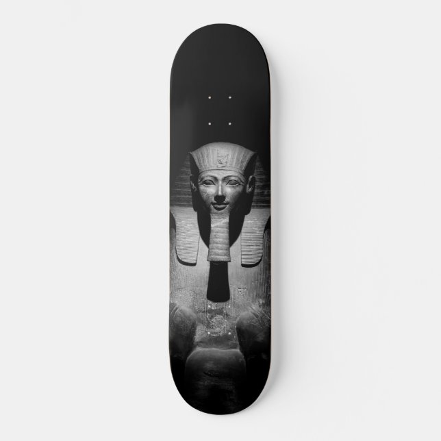 Skateboard Roi pharaon noir et blanc (Recto)