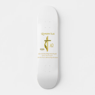 Skateboard Romans 8:28 Christian gifts