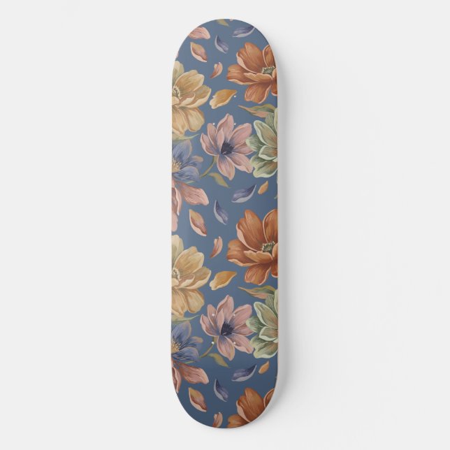 Skateboard Romantic Cottage Flowers (Recto)